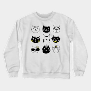 Cat heads Crewneck Sweatshirt